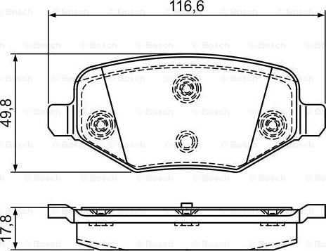 BOSCH 0 986 495 385 - Bremžu uzliku kompl., Disku bremzes www.autospares.lv