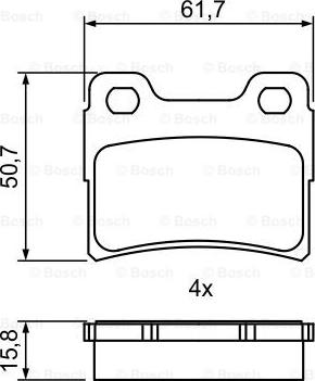 BOSCH 0 986 495 386 - Bremžu uzliku kompl., Disku bremzes www.autospares.lv