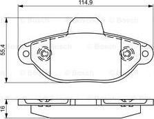 BOSCH 0 986 495 338 - Brake Pad Set, disc brake www.autospares.lv