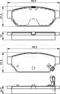 BOSCH 0 986 495 326 - Bremžu uzliku kompl., Disku bremzes autospares.lv