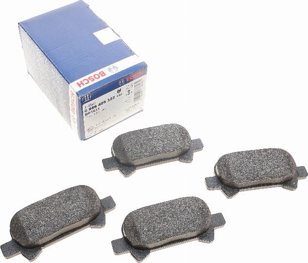 BOSCH 0 986 495 322 - Bremžu uzliku kompl., Disku bremzes www.autospares.lv