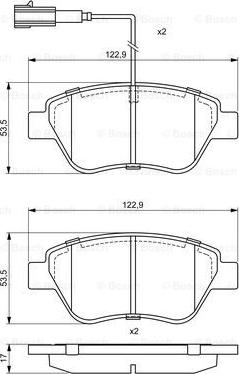 BOSCH 0 986 495 378 - Bremžu uzliku kompl., Disku bremzes www.autospares.lv