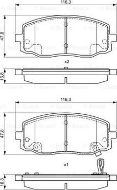 BOSCH 0 986 495 377 - Bremžu uzliku kompl., Disku bremzes www.autospares.lv