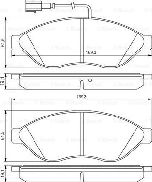 BOSCH 0 986 495 293 - Bremžu uzliku kompl., Disku bremzes www.autospares.lv