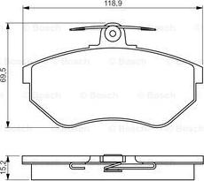 BOSCH 0 986 495 246 - Bremžu uzliku kompl., Disku bremzes www.autospares.lv