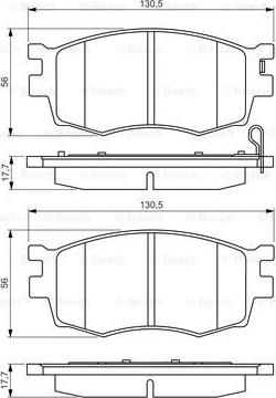 BOSCH 0 986 495 240 - Bremžu uzliku kompl., Disku bremzes www.autospares.lv