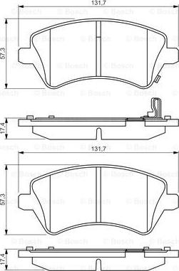 BOSCH 0 986 495 243 - Bremžu uzliku kompl., Disku bremzes www.autospares.lv