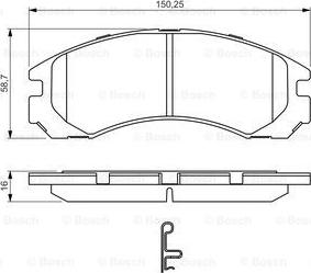 BOSCH 0 986 495 252 - Bremžu uzliku kompl., Disku bremzes www.autospares.lv