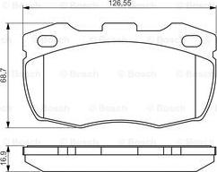 BOSCH 0 986 495 269 - Bremžu uzliku kompl., Disku bremzes www.autospares.lv