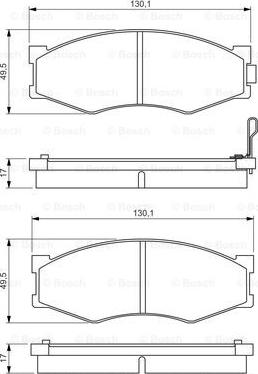 BOSCH 0 986 495 263 - Brake Pad Set, disc brake www.autospares.lv