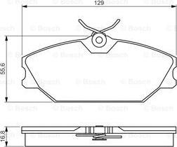 BOSCH 0 986 495 262 - Bremžu uzliku kompl., Disku bremzes autospares.lv