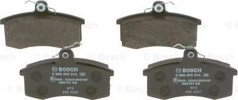 BOSCH 0 986 495 214 - Bremžu uzliku kompl., Disku bremzes www.autospares.lv