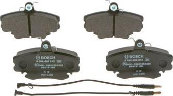 BOSCH 0 986 495 212 - Bremžu uzliku kompl., Disku bremzes www.autospares.lv