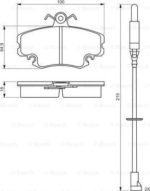 BOSCH 0 986 495 212 - Bremžu uzliku kompl., Disku bremzes www.autospares.lv