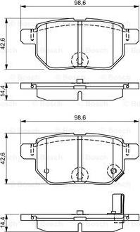 BOSCH 0 986 495 286 - Bremžu uzliku kompl., Disku bremzes autospares.lv