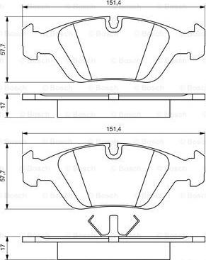 BOSCH 0 986 495 229 - Bremžu uzliku kompl., Disku bremzes autospares.lv