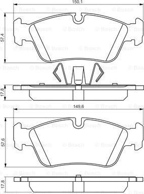 Unipart GBP1664AF - Bremžu uzliku kompl., Disku bremzes autospares.lv