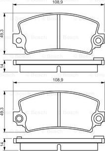 BOSCH 0 986 495 270 - Bremžu uzliku kompl., Disku bremzes autospares.lv