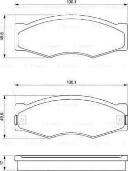 BOSCH 0 986 490 990 - Bremžu uzliku kompl., Disku bremzes www.autospares.lv