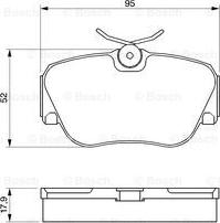 BOSCH 0 986 490 550 - Bremžu uzliku kompl., Disku bremzes autospares.lv