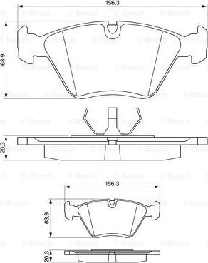 BOSCH 0 986 490 640 - Тормозные колодки, дисковые, комплект www.autospares.lv