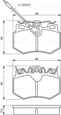 BOSCH 0 986 490 800 - Bremžu uzliku kompl., Disku bremzes www.autospares.lv