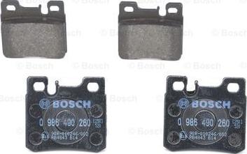 BOSCH 0 986 490 260 - Bremžu uzliku kompl., Disku bremzes www.autospares.lv