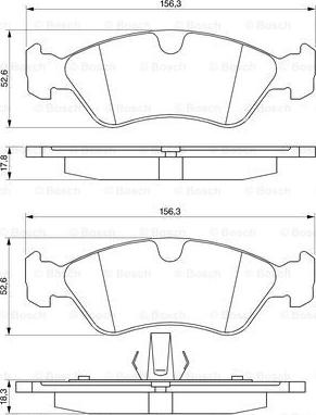 BOSCH 0 986 491 900 - Тормозные колодки, дисковые, комплект www.autospares.lv