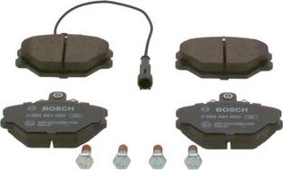 BOSCH 0 986 491 050 - Тормозные колодки, дисковые, комплект www.autospares.lv