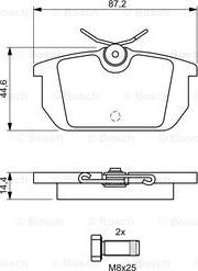 BOSCH 0 986 491 030 - Тормозные колодки, дисковые, комплект www.autospares.lv