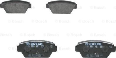 BOSCH 0 986 491 250 - Brake Pad Set, disc brake www.autospares.lv