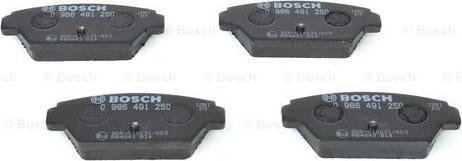 BOSCH 0 986 491 250 - Brake Pad Set, disc brake www.autospares.lv