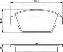 BOSCH 0 986 491 250 - Brake Pad Set, disc brake www.autospares.lv