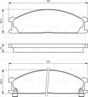 BOSCH 0 986 493 480 - Bremžu uzliku kompl., Disku bremzes www.autospares.lv