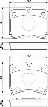 BOSCH 0 986 493 550 - Bremžu uzliku kompl., Disku bremzes www.autospares.lv