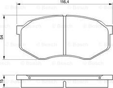 BOSCH 0 986 493 180 - Тормозные колодки, дисковые, комплект www.autospares.lv