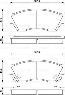 BOSCH 0 986 493 340 - Bremžu uzliku kompl., Disku bremzes autospares.lv