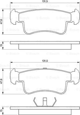 BOSCH 0 986 493 360 - Brake Pad Set, disc brake www.autospares.lv