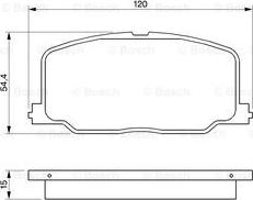 BOSCH 0 986 493 720 - Bremžu uzliku kompl., Disku bremzes www.autospares.lv