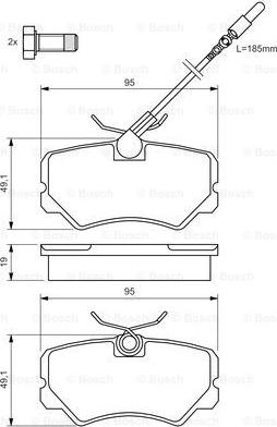 BOSCH 0 986 492 090 - Bremžu uzliku kompl., Disku bremzes www.autospares.lv