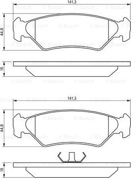 BOSCH 0 986 492 020 - Bremžu uzliku kompl., Disku bremzes www.autospares.lv