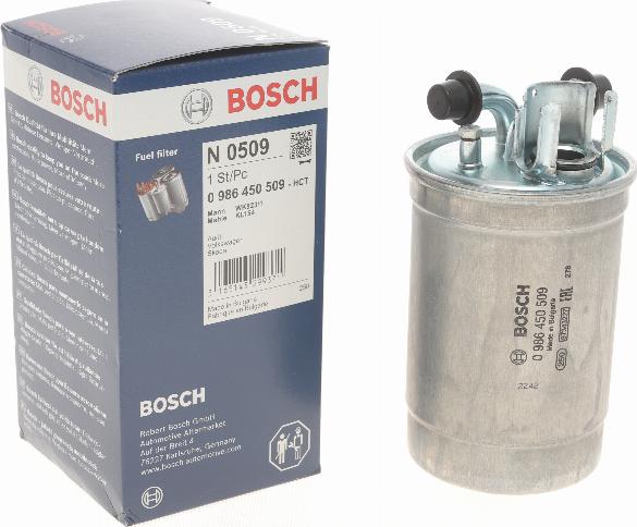 BOSCH 0 986 450 509 - Degvielas filtrs www.autospares.lv