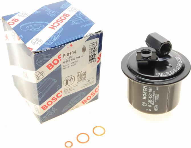 BOSCH 0 986 450 104 - Degvielas filtrs www.autospares.lv