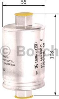 BOSCH 0 986 450 119 - Degvielas filtrs www.autospares.lv