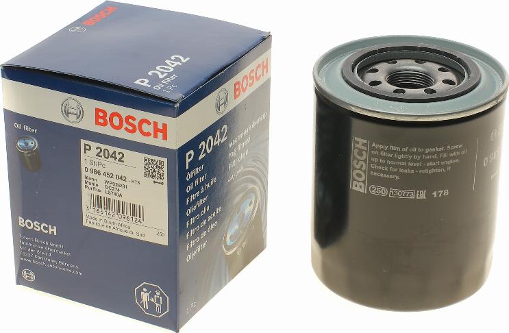 BOSCH 0 986 452 042 - Eļļas filtrs autospares.lv