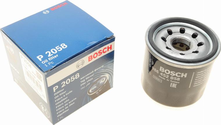 BOSCH 0 986 452 058 - Eļļas filtrs www.autospares.lv