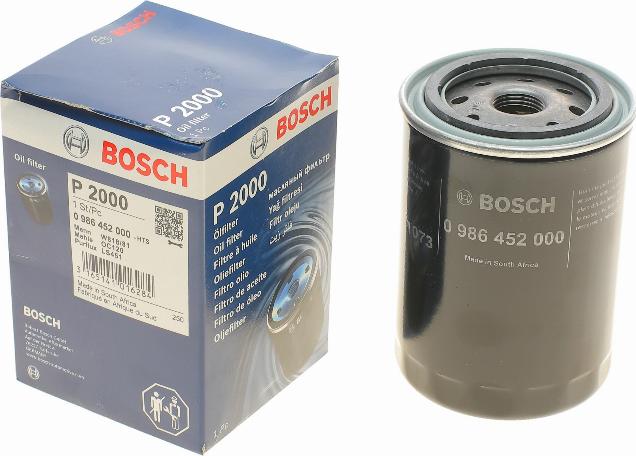 BOSCH 0 986 452 000 - Масляный фильтр www.autospares.lv