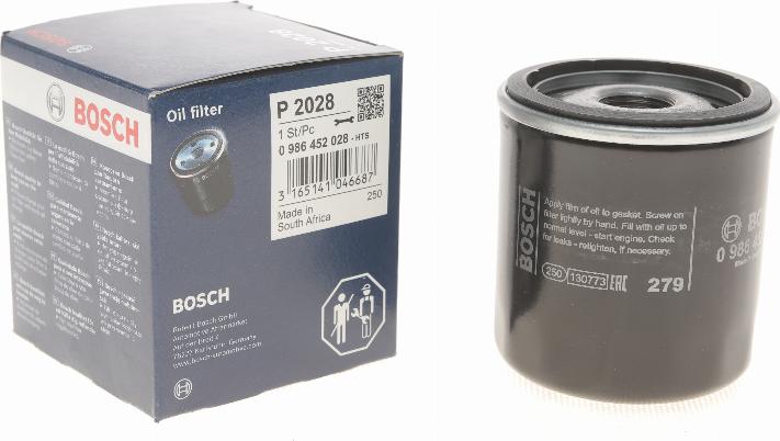 BOSCH 0 986 452 028 - Eļļas filtrs autospares.lv