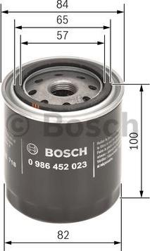 BOSCH 0 986 452 023 - Eļļas filtrs www.autospares.lv