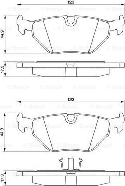 BOSCH 0 986 469 960 - Bremžu uzliku kompl., Disku bremzes www.autospares.lv